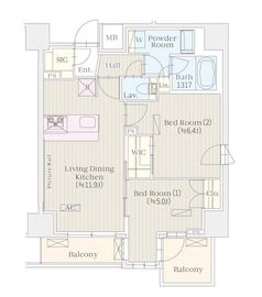 ケルスコート笹塚 804 間取り図