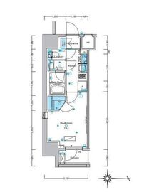 ルフォンプログレ浅草入谷 1301 間取り図