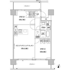 パークハビオ渋谷本町レジデンス 617 間取り図