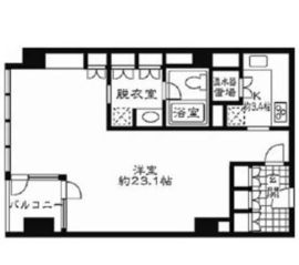 ストーリア赤坂 201 間取り図