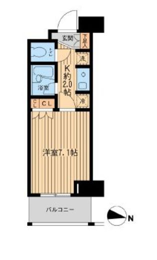 エコロジー東陽町 407 間取り図