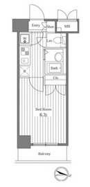 グランシャルム広尾 606 間取り図