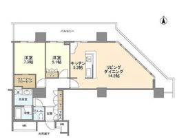 豊洲シエルタワー 23階 間取り図