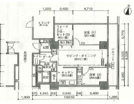 シティコート目黒 2-906 間取り図