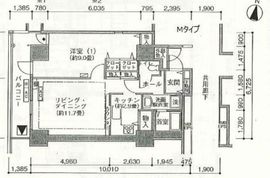 シティコート目黒 2-803 間取り図