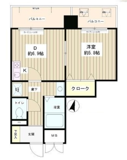 エスタシオン西新宿 902 間取り図