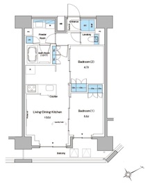 ルフォンプログレ蔵前プレミア 1103 間取り図