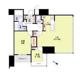 THE ROPPONGI TOKYO CLUB RESIDENCE 15階 間取り図