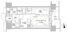 パークスフィア牛込神楽坂 1306 間取り図