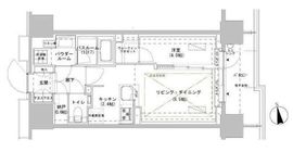 パークスフィア牛込神楽坂 507 間取り図