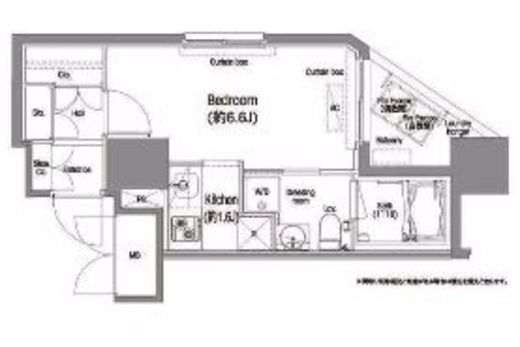 コンフォリア西蒲田 1102 間取り図