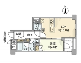 ジオ新宿百人町 1階 間取り図