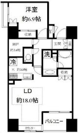 ルネ神楽坂 7階 間取り図