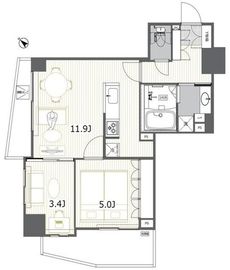 LaSante五反田 203 間取り図