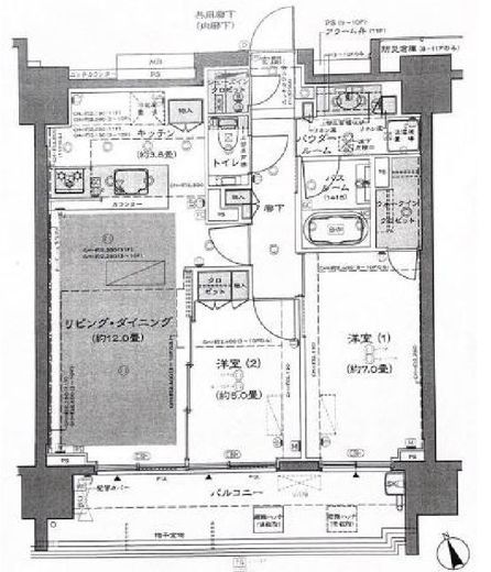 シティハウス恵比寿伊達坂 5階 間取り図
