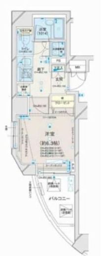 コンシェリア芝公園 2階 間取り図