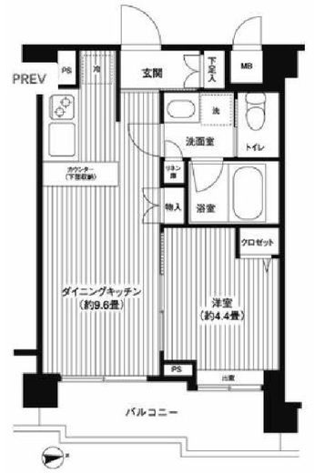 シャンドール目黒 602 間取り図