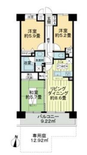 ライオンズガーデン錦糸町 1階 間取り図