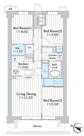 アビティグランデ砧 1階 間取り図