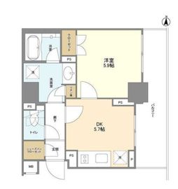 プラウドタワー亀戸 3階 間取り図