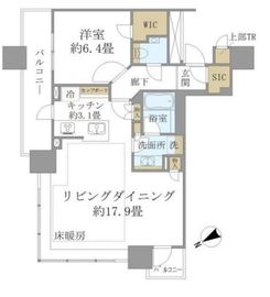 ブリリアタワーズ目黒 20階 間取り図