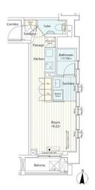 カスタリア菊川 408 間取り図