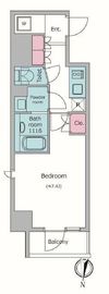 ドゥーエ日暮里 702 間取り図