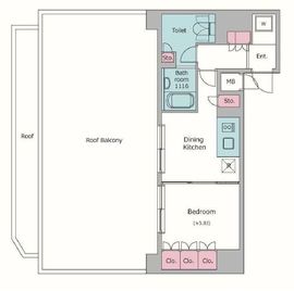 ドゥーエ日暮里 901 間取り図