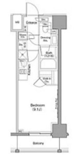 ザ・パークハビオ巣鴨 508 間取り図