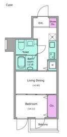 コルティーレ上北沢 104 間取り図
