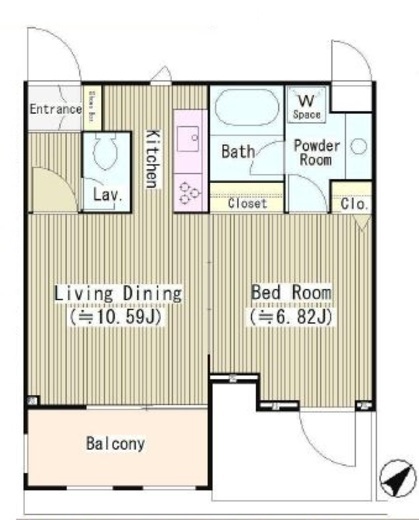 西馬込テラスコート 206 間取り図