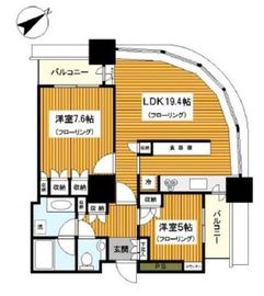 東京ツインパークス ライトウィング 9階 間取り図