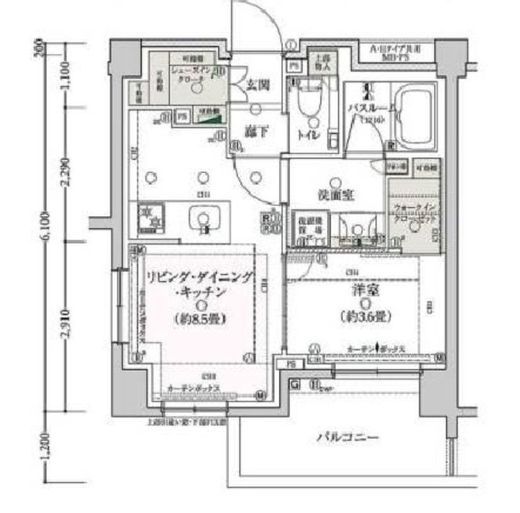 クリオラベルヴィ馬込 2階 間取り図