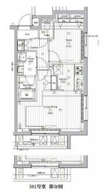 ザ・プレミアムキューブジー大崎 501 間取り図