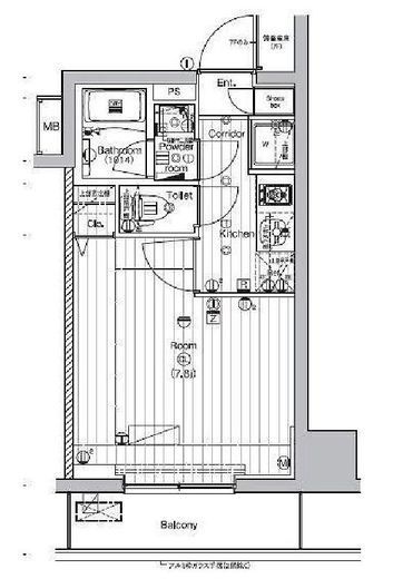 プレミアムキューブ代々木上原 202 間取り図