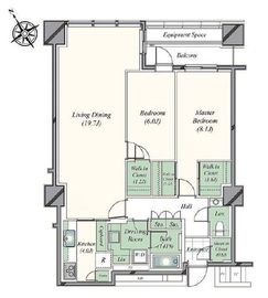 パークコート神宮前 The Air 11階 間取り図