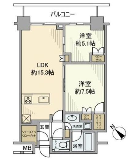 アトラス築地 4階 間取り図