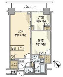 アトラス築地 4階 間取り図