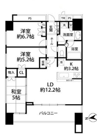 タワーレジデンストーキョー 10階 間取り図