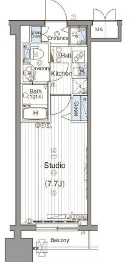 グランド・ガーラ神田 7階 間取り図