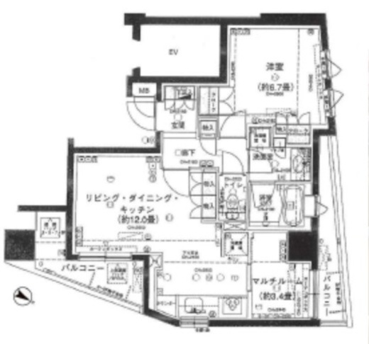 パークホームズ目黒アーバンレジデンス 5階 間取り図