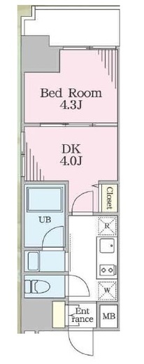 リージア門前仲町 401 間取り図