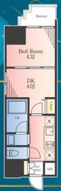 リージア門前仲町 601 間取り図