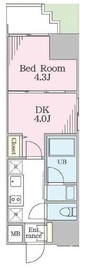 リージア門前仲町 603 間取り図