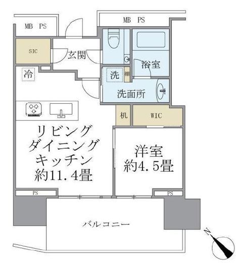 パークコート赤坂檜町ザ・タワー 7階 間取り図