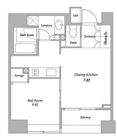 BPRレジデンス蔵前 702 間取り図