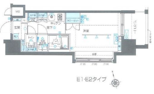 ZOOM品川南 4階 間取り図