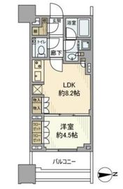 シティタワー銀座東 11階 間取り図