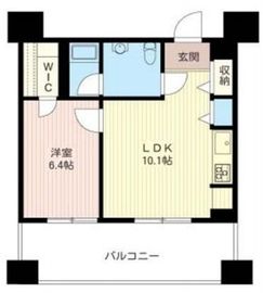 レジデンスシャルマン月島 818 間取り図