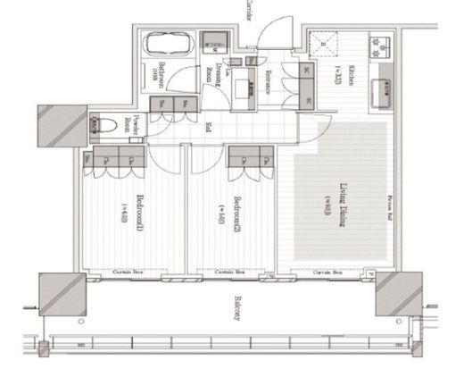 ブランズタワー芝浦 22階 間取り図